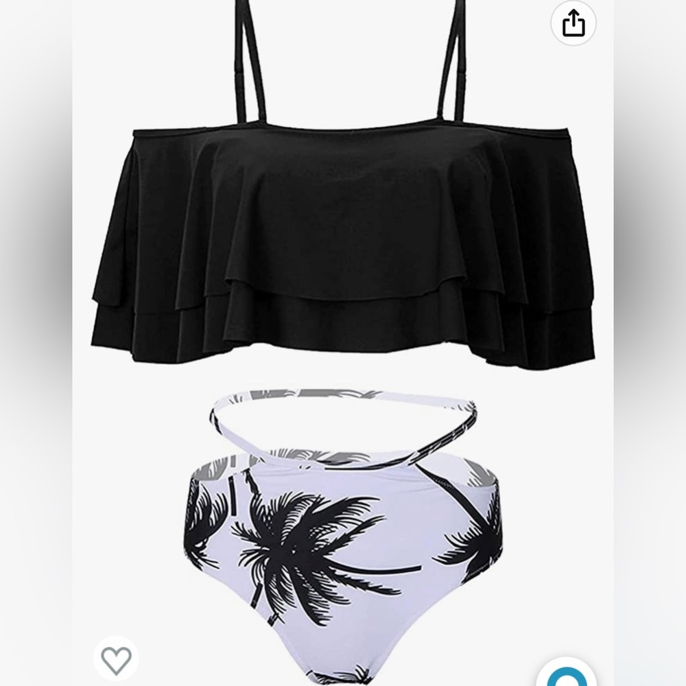 Two-Piece High Waist Ruffle Bikini Set - Picture 2 of 9